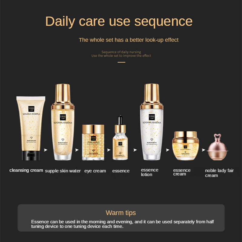Women 24K Gold Skin Care Set 9 - Luxury Gold Skincare ulasan dan harga