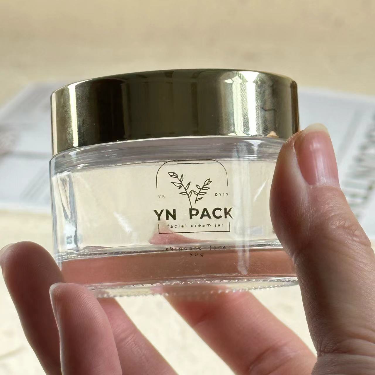 luxury glass jar Wholesa frost - Luxury Gold Skincare ulasan dan harga