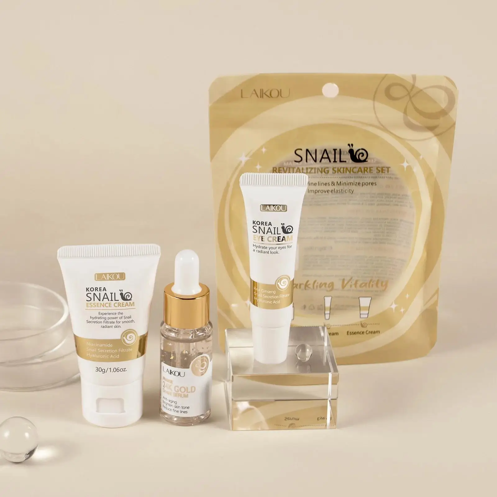 24K Gold Snail Repair Serum Ey - Luxury Gold Skincare ulasan dan harga