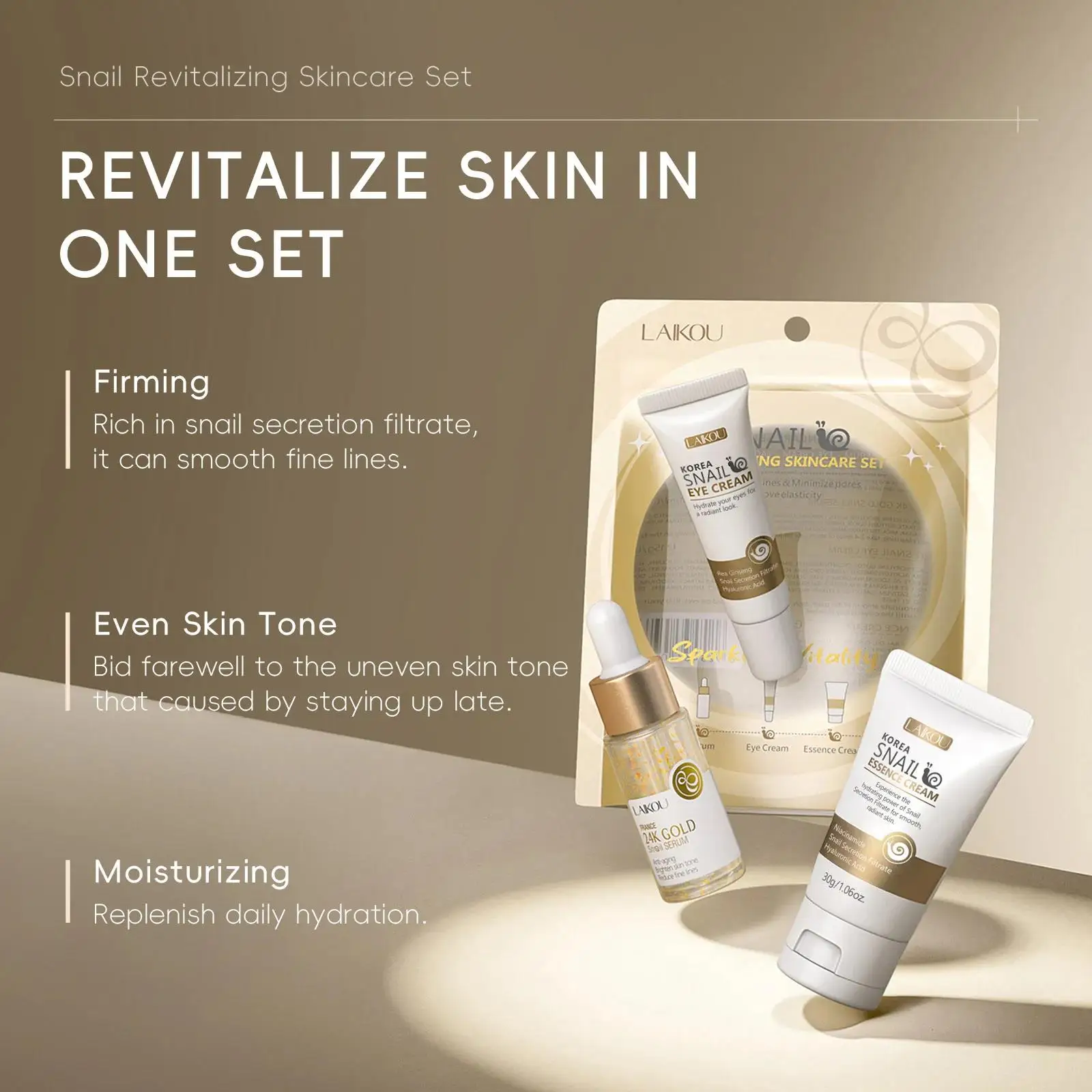 24K Gold Snail Repair Serum Ey - Luxury Gold Skincare ulasan dan harga