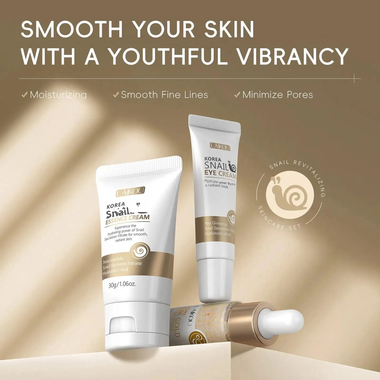 24K Gold Snail Repair Serum Ey - Luxury Gold Skincare ulasan dan harga