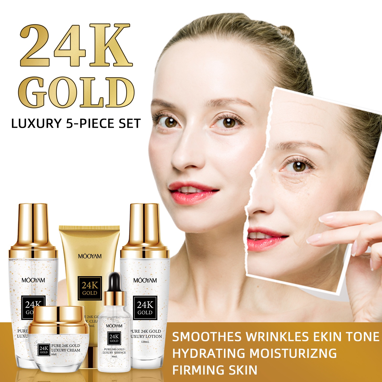 24K Gold LUXURY Moisturizin An - Luxury Gold Skincare ulasan dan harga