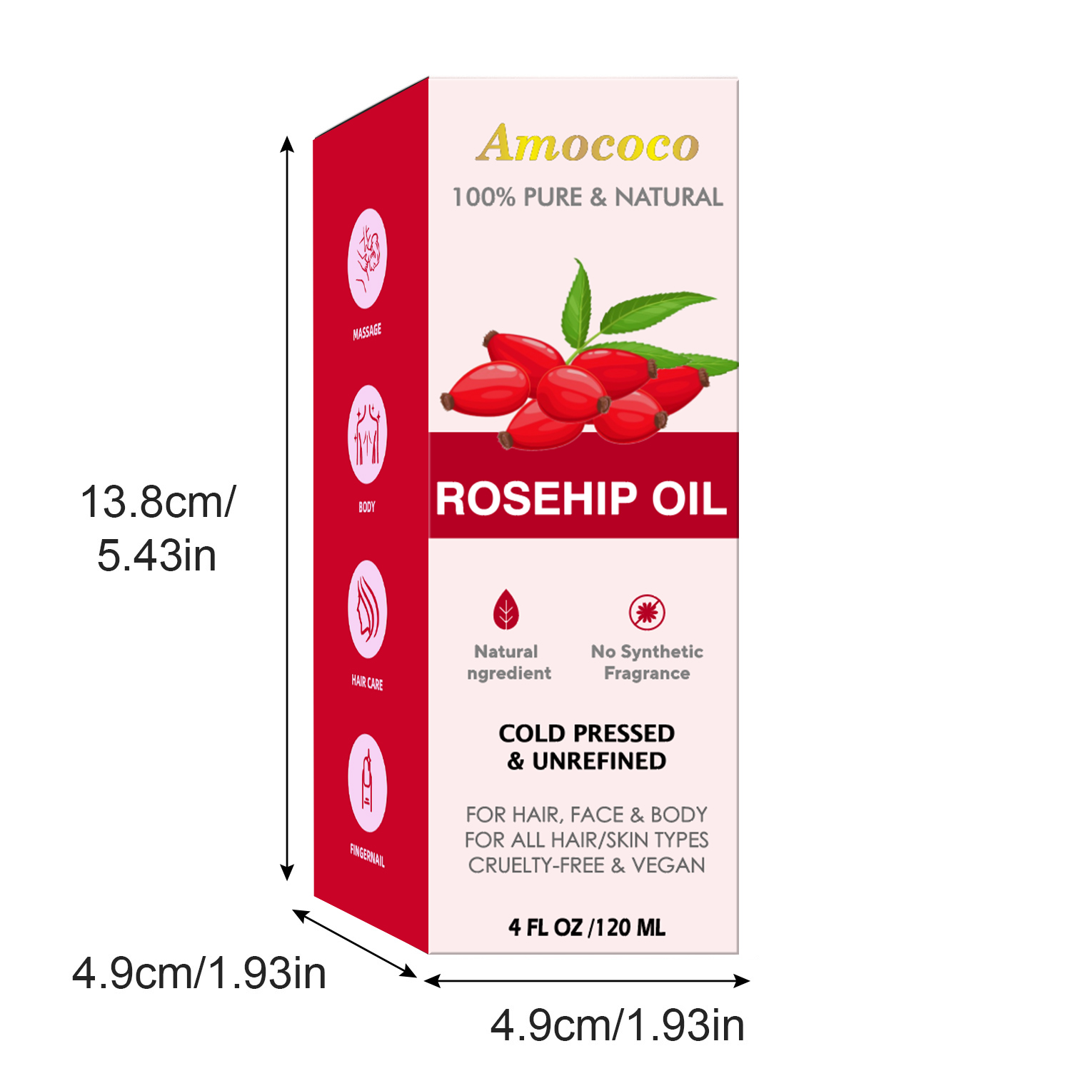 Amococo 2pcs Jojoba Oil and Ro - Cold Pressed Rose Hip ulasan dan harga