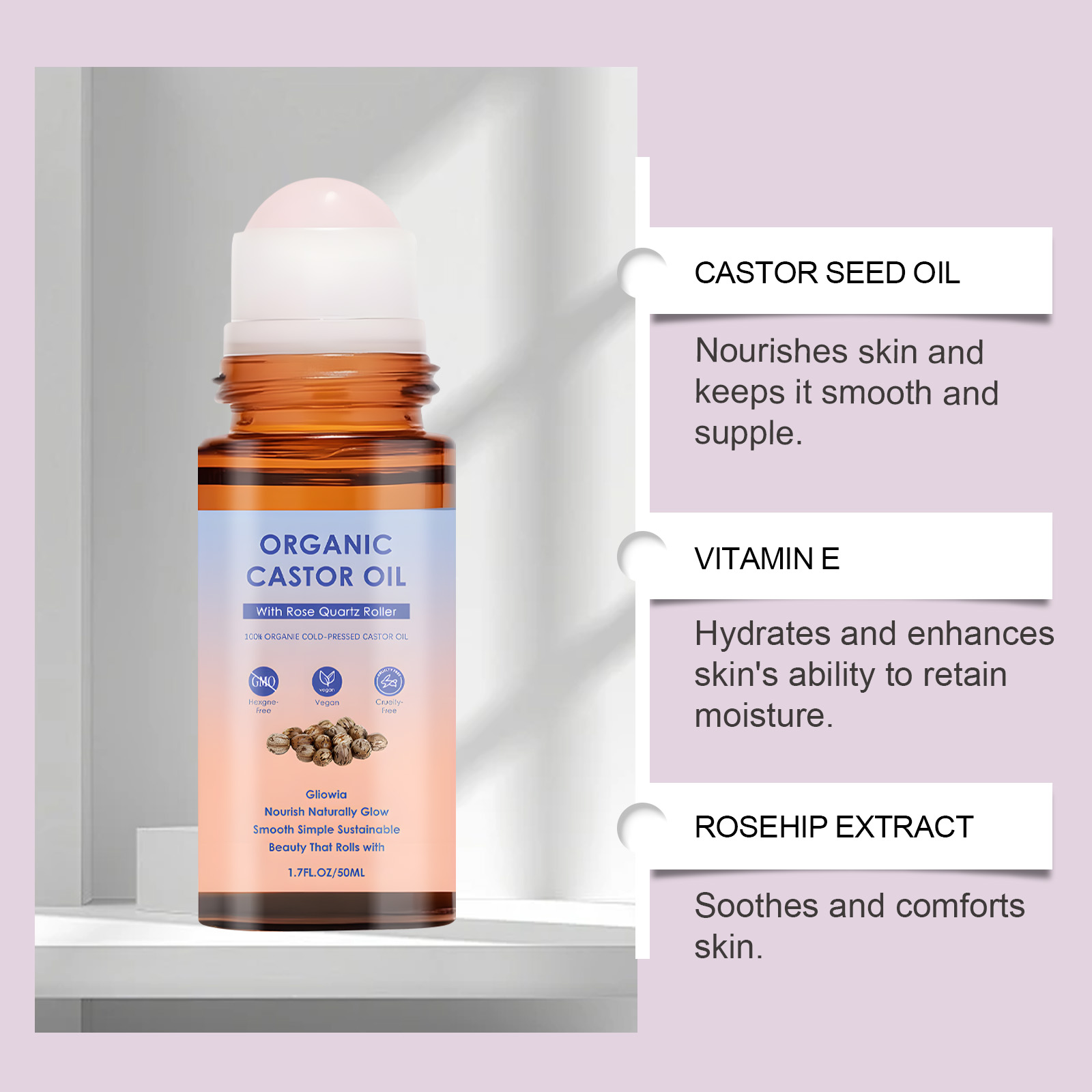 Natural Organic Castor Oil Col - Cold Pressed Rose Hip ulasan dan harga