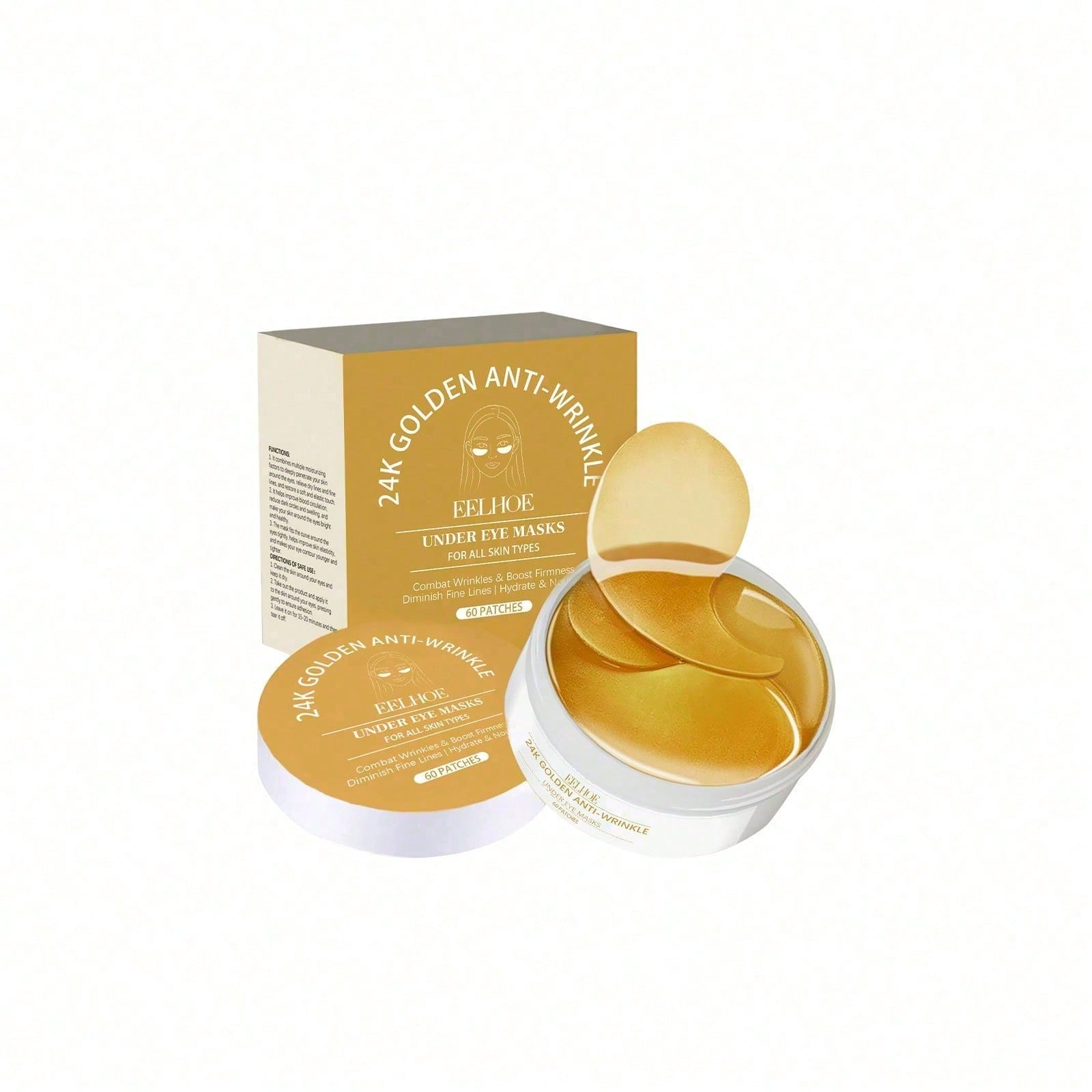 24K Gold Eye Mask, 60 Count Lu - Luxury Gold Skincare ulasan dan harga